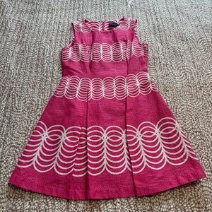 Just...Taylor Vibrant Pink and White Dress